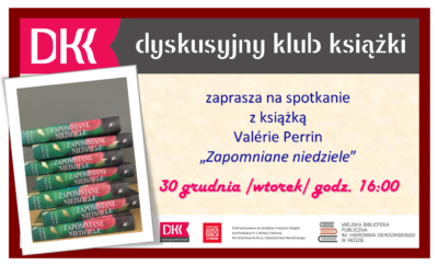 30 grudnia /wtorek/ godz. 16:00 spotkanie DKK